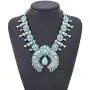 Ãzhido Long Necklaces for Women Howlite Stone Blossom Crescent Moon Pendant Western Jewelry Ãzhido Long Necklaces for Women Howlite Stone Blossom Crescent Moon Pendant Western Jewelry