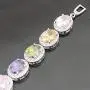 Oval Ladies Tennis Bracelet Inlay Garnet White Topaz Amethyst Citrine Peridot Pink Topaz 7 to 8 inch