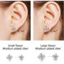 J.RAHEL 925 Sterling Silver Cubic Zirconia Flower Knot Jewelry for Women