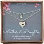 Mother Daughter Set For Two, Cutout Heart Necklaces, 2 Sterling Silver Necklaces Mothers Day Gift