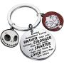 AKTAP The Nightmare Before Christmas Inspired Keychain Jack Skellington & Sally Jewelry You’re Braver Than You Believe
