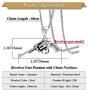 Xusamss Punk Titanium Steel Revolver Gun Pendant Necklace,24inches Link Chain