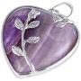 rockloud Natural Healing Crystal Necklace Heart Shape Love Stone Pendant Chakra Reiki Jewelry for Women and Men