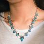 Relbcy Boho Turquoise Necklaces Summer Beach Necklace Chain Fashion Jewelry Accessories for Women and Girls