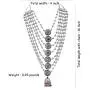 Jwellmart Indian Oxidized Silver Long Statement Partywear Multiline Necklace Fashion Jewelry Set for Women and Girls