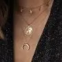 Ckecharfa Boho Layered Moon Pendant Necklace Gold Map Necklaces Star Choker Necklace Summer Beach Jewelry Chain for Women and Girls Ckecharfa Boho Layered Moon Pendant Necklace Gold Map Necklaces Star Choker Necklace Summer Beach Jewelry Chain for Women and Girls