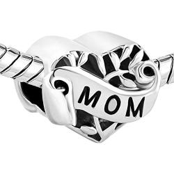 Third Time Charm Heart Love Family Charm Wife Mom Daughter Sister Grandma Aunt Niece Beads