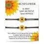 Inscape Data Handmade Sunflower Boho Bracelet Friendship Jewelry for Women Girl 2 Set