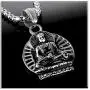 Xusamss Titanium Steel Buddha Religious Pendant Necklace,22inches Link Chain Xusamss Titanium Steel Buddha Religious Pendant Necklace,22inches Link Chain