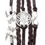 NEVERMORE Multi-Corded Leather Bracelet Antique Silver Tree of Life, Infinity, and Flying Doves CharmsBLACK Friday Special NEVERMORE Multi-Corded Leather Bracelet Antique Silver Tree of Life, Infinity, and Flying Doves CharmsBLACK Friday Special