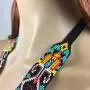 Handmade Long Necklace with Earrings Set Native American Seed beaded Style S58 8