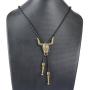 Bfiyi Native Indian Bolo Tie Western Necklace Rodeo Cowboy Necktie Burgundy Jewelry for Men, Women
