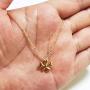 Unicorn Sun Elephant Pendant Necklace Minimalist Lucky 8 Clover Bowkont Chain Friendship Hexagram Fashion Jewelry for Women and Girls (Clover)