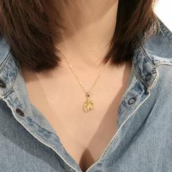 Spoil Cupid 14K Gold Plated 925 Sterling Silver Matte Finish Yoga Aum Om Ohm Sanskrit Yogi Spiritual Harmony Pendant Necklace,18''