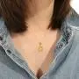Spoil Cupid 14K Gold Plated 925 Sterling Silver Matte Finish Yoga Aum Om Ohm Sanskrit Yogi Spiritual Harmony Pendant Necklace,18''