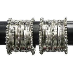 YouBella Ethnic Bollywood Silver Plated Bracelets Bangles Jewellery for Women and Girls