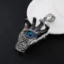 UMtrade Vintage Jewelry Mens Stainless Steel Demon Hand Dragon Claw Blue Eye Pendant Necklace UMtrade Vintage Jewelry Mens Stainless Steel Demon Hand Dragon Claw Blue Eye Pendant Necklace