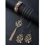 Hicarer 3 Pieces Leopard Jewelry Set Leopard Bracelet Earring Necklace for Women Girls Hicarer 3 Pieces Leopard Jewelry Set Leopard Bracelet Earring Necklace for Women Girls