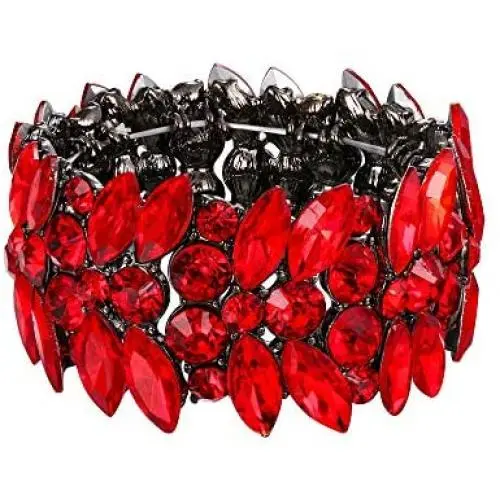 EVER FAITH Womens Stretch Bracelet Marquise Crystal Art Deco Hand Chain Wedding Bridal Jewelry EVER FAITH Womens Stretch Bracelet Marquise Crystal Art Deco Hand Chain Wedding Bridal Jewelry