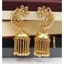 SANARA Indian Bollywood Ethnic Gold Tone Party wear Polki Jhumka/Jhumki Earrings Ethnic Crystal Stone Jewelry