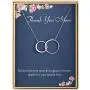 Mom Gift Necklace 925 Sterling Silver Mother Daughter Jewelry Thank You Mom Mothers Day Gift for Women 2 Interlocking Circles Mom Gift Necklace 925 Sterling Silver Mother Daughter Jewelry Thank You Mom Mothers Day Gift for Women 2 Interlocking Circles