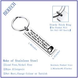 BEKECH Penguin Gift Always Be Yourself Unless You Can Be A Penguin Keychain Penguin Theme Jewelry Funny Penguin Quote Inspirational Gift for Friend Penguin Lover Gift