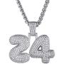 GoldChic Jewelry Customized Iced Out Bubble Pendant Gold Plated Initial Letter Pendant Necklace,18K Gold Plated Alphabet Charm Men Women Hip Hop Jewelry A to Z