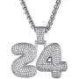 GoldChic Jewelry Customized Iced Out Bubble Pendant Gold Plated Initial Letter Pendant Necklace,18K Gold Plated Alphabet Charm Men Women Hip Hop Jewelry A to Z