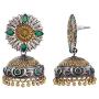 Aheli Tribal Muse Collection Oxidized Jhumki for Indian Women Ethnic Boho Dangle Earrings Fashion Jewelry
