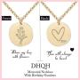 DHQH Birthday Gifts for Girls Necklace Gold Pendant Birthday Necklace Heart Necklace Teenage Girls Gifts Minimalist with Number 10th,15th,18th,20th