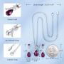CDE Jewelry Sets for Women Rose Gold Jewelry Embellished with Crystal from Austria Mothers Day Jewelry Gifts Necklace and Earrings Set for Mom Wife