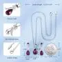 CDE Jewelry Sets for Women Rose Gold Jewelry Embellished with Crystal from Austria Mothers Day Jewelry Gifts Necklace and Earrings Set for Mom Wife CDE Jewelry Sets for Women Rose Gold Jewelry Embellished with Crystal from Austria Mothers Day Jewelry Gifts Necklace and Earrings Set for Mom Wife