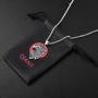 QIANJI Antique Celtic Lion Head Pendant Necklace Stainless Steel Jewelry Bag Package
