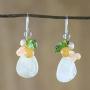 NOVICA Quartz White Cultured Freshwater Pearl .925 Sterling Silver Beaded Earrings Soft Drops