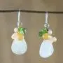 NOVICA Quartz White Cultured Freshwater Pearl .925 Sterling Silver Beaded Earrings Soft Drops