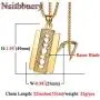 Nsitbbuery Hip Hop DJ Nightclub Bars Stainless Steel Razor Blade Tag Pendant Necklace
