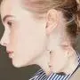 Moon and Star Earring,Sterling Silver Pull Through Threader Dangle Drop Earring Asymmetric Ear Line Long Earrings for Women Teen Girls Moon and Star Earring,Sterling Silver Pull Through Threader Dangle Drop Earring Asymmetric Ear Line Long Earrings for Women Teen Girls