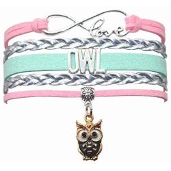 HCChanshi Owl Bracelet Jewelry Gifts Infinity Love Cute Owl Gifts Owl Jewelry Bracelet Gifts for Women, Girls, Men, Boys, Owl Teacher Gifts, Owl Friendship Gifts
