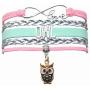 HCChanshi Owl Bracelet Jewelry Gifts Infinity Love Cute Owl Gifts Owl Jewelry Bracelet Gifts for Women, Girls, Men, Boys, Owl Teacher Gifts, Owl Friendship Gifts