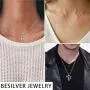 Besilver Jewmon Africa Map Pendant Necklace Charm Hip Hop Jewelry 925 Sterling Silver Hollow Life Tree Necklace for Women Men FP0078W