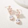 SWEETV Teardrop Bridal Wedding Earrings for Women, Brides, Birdesmaids, Crystal Cubic Zirconia Drop Earrings for Prom Jewelry Gifts