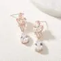 SWEETV Teardrop Bridal Wedding Earrings for Women, Brides, Birdesmaids, Crystal Cubic Zirconia Drop Earrings for Prom Jewelry Gifts
