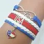 American USA Bracelet Jewelry - HCChanshi Infinity Love Cute USA American Flag Bracelet USA Gifts For Women, Girls, Men, Boys, American Flag Gifts, USA Flag Gifts