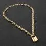 Lock Pendant Necklace Statement Long Chain Punk Multilayer Choker Necklace for Women Girls Lock Pendant Necklace Statement Long Chain Punk Multilayer Choker Necklace for Women Girls
