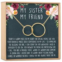 Sister Necklace - Sister Gift, Gift for Sister, Sister Birthday Gift, Big Sister Gift, Giggles, Secrets, Heartfelt Card & Jewelry Gift for Birthday, Holiday & More
