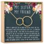 Sister Necklace - Sister Gift, Gift for Sister, Sister Birthday Gift, Big Sister Gift, Giggles, Secrets, Heartfelt Card & Jewelry Gift for Birthday, Holiday & More