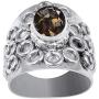 Orchid Jewelry 1.75 Ctw 9X7mm Natural Oval Brown Smoky Quartz Brass Ring For Women | Fashion Ring For Girls | Nickel Free Beautiful and Stylish Birthday Gift For Her
