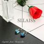 Sllaiss Blue Crystals Dangle Earrings for Women Heart Crystal Dropp Earrings Birthday Jewelry Gift for Her Made with Swarovski Crystals