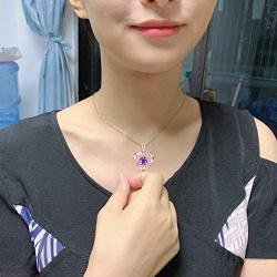 Hantaostyle Heart Necklace 925 Silver 5A Cubic Zirconia Christmas Jewelry Gifts Pendant Memory Necklaces for Women