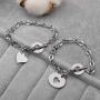 G-Ahora Mother and Daughter Matching Heart Bracelet Set for 2 3 4,Mothers Day Jewelry Gift for Mom from Daughter